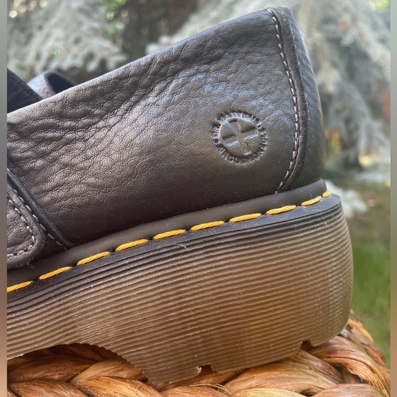 Dr Martens 12277 Black Leather Chunky Gum Sole Y2K Boho Platform Mary Janes 10.5 - Picture 5 of 12